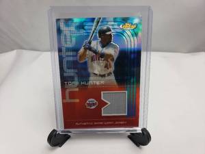 lot 52 image: Torii Hunter Topps Finest Refractor Relic FR-TKH2