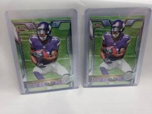 lot 79 image: Lot of 2 Stefon Diggs Rookie Cards Topps Chrome 148
