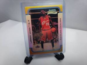 lot 93 image: Lebron James 23 of 50 Rookie Reprint Bowan Chrome 123 GOld Refractor