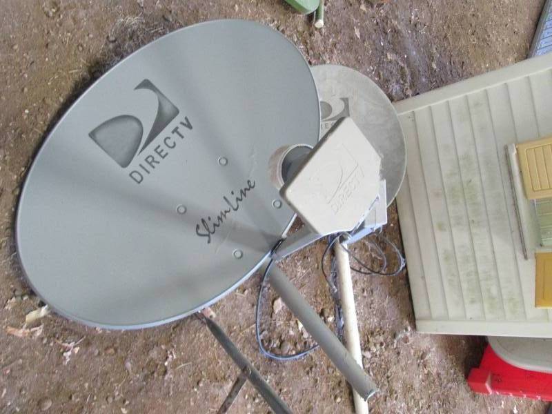 2 direct TV satellite dishes...