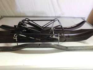 lot 35 image: Strap on metal skis for moving fishing houses etc.