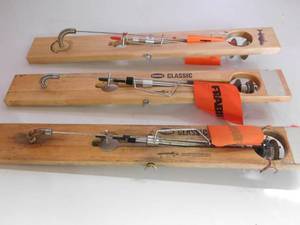lot 38 image: 3 wooden tip ups