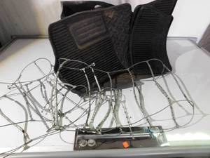 lot 87 image: ATV tire grip straps, rubber floor maps new trailer roller shaft with nuts