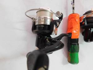lot 147 image: 3 ice fishing rod and reel combos