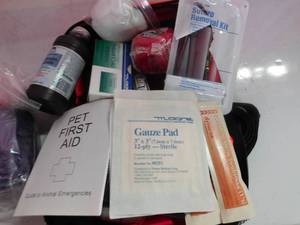 lot 202 image: Pet first aid kit and more