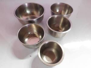 lot 237 image: metal bowls