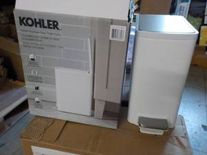 Kohler White Stainless Steel Step T...