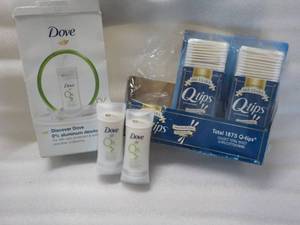 Dove Deodorant and Q-tips...