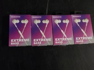 4 Magnavox Extreme Bass Ear Buds an...