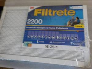 3 Filtrate 16 x 25 x 1 Filters...