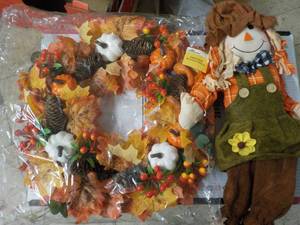 Fall Wreath and Scare Crow...