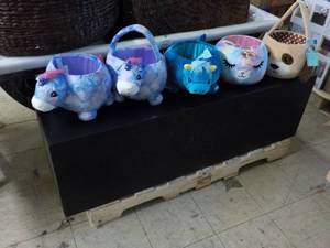 5 Plush Baskets...