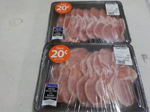 2 Frozen Pkgs Thin Pork Chops...