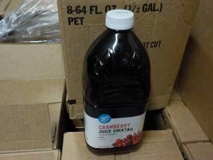 8 - 64 oz Jugs Happy Belly Cranberr...