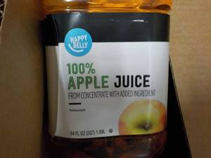 8 - 64 oz Happy Belly Apple Juice...
