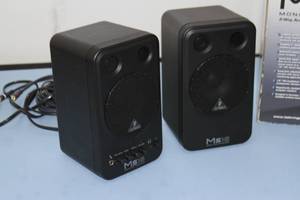 lot 20 image: PAIR of Behringer MS16 High Performance Active 16-Watt Personal Monitor Pro Audio Speakers