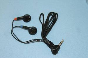 lot 80 image: Lot of 70 - New  Never Used - Stereo Ear Bud Earbud Style Headphones with 18 Male Mini Plug Stereo Connector