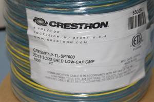 lot 90 image: Lot of 2 - Crestron Cresnet-P-TL-SP1000 Plenum-Rated Pro Audio  Video Control Cable - 1000 Spool (304 Meters)
