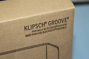 lot 31 image: Like New Klipsch Groove Portable Bluetooth Audio Speaker & 8-Hour USB Rechargeable Battery