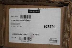 lot 18 image: New in Box  Da-Lite 92579L Cosmopolitan Electrol Electric Motorized Video Front Projection Screen