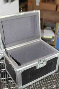 lot 39 image: Heavy Duty Foam-Lined ATA Shipping  Travel  Storage Case with Hinged Lid