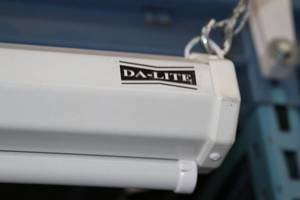 lot 58 image: Da-Lite Wall or Ceiling Mountable Manual Widescreen 169 Video Projection  Projector Screen with Matte White Surface