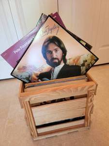 lot 45 image: Record Holder With 70 Assorted Vinyl Records
