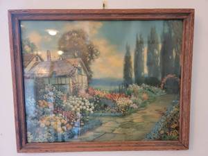 lot 62 image: R. Atkinson Fox Cottage Print 19x15 (Valued  $90)