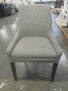 lot 107 image: CREATED FOR MACYs JASON FURNITURE Upholstered Lounge Chair. In Like New Condition.
