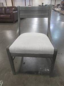 lot 109 image: CREATED FOR MACYs LEGACY CLASSIC FURNITURE Upholstered Dining Open-back Side Chair. In Like New Condition. Nice and Comfortable.