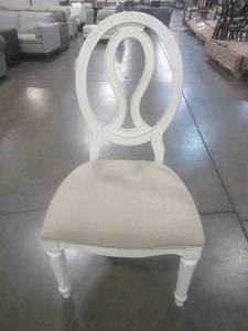 lot 114 image: CREATED FOR MACYs UNIVERSAL FURNITURE Upholstered Dining Balloon-Back, Side Chair. In Like New Condition. Nice and Comfortable.