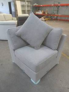 lot 163 image: CREATED FOR MACYs JONATHAN LOUIS FURNITURE, Upholstered Corner Chair, (Sectional Piece) in Beige. Approximate Dimensions 39 x 39 x 30 Tall.