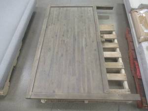 lot 189 image: CREATED FOR MACYs HO NAI FURNITURE, Solid Wood Queen Headboard Only. Approximate Dimensions 66 x 48 Tall.
