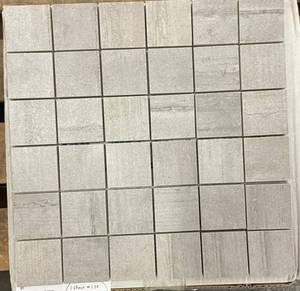 lot 75 image: 10 Sheets Azuliber Fenix Gris Premium Porcelain Mosaic Tile