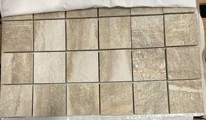 lot 76 image: 12 Sheets Azuliber Madison Camel Premium Porcelain Mosaic Tile