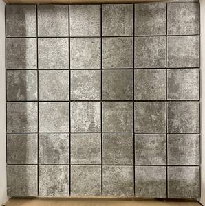 lot 77 image: 38 Sheets Azuliber Hercules Gris Premium Porcelain Mosaic Tile