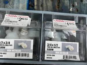 6 TRAY BIN ASSORTED PLASTIC FITTING