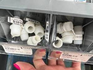 6 TRAY BIN ASSORTED PLASTIC FITTINGS