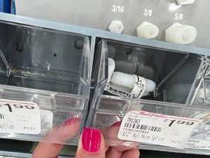 6 TRAY BIN ASSORTED PLASTIC FITTINGS