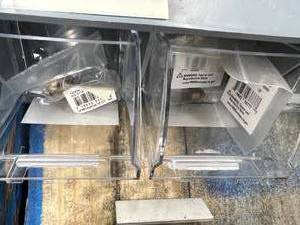 6 TRAY BIN ASSORTED BRASS FITTINGS