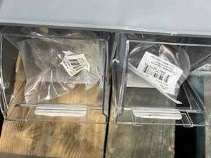 6 TRAY BIN ASSORTED BRASS FITTINGS
