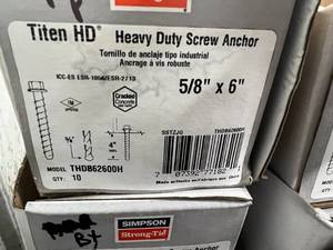 2 BOXES 58X6 HEAVY DUTY SCREW ANCHOR