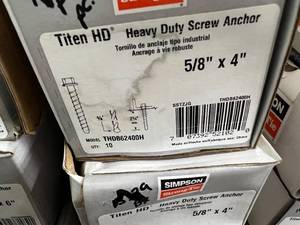 2 BOXES 58 X 4 HEAVY DUTY SCREW ANCHOR