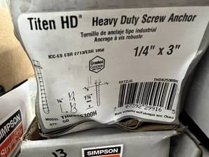 3 BOXES 14X3 HEAVY DUTY SCREW ANCHOR