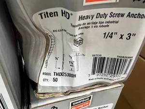3 BOXES 14X3 HEAVY DUTY SCREW ANCHOR