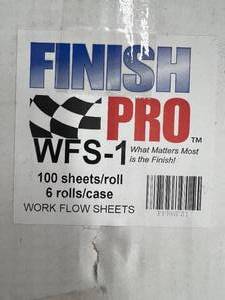 2 CASES FINISH PRO WFS-1 WORK SHEETS