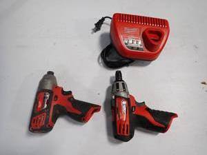 Milwaukee Bundle  Includes Battery Charger, Impact Driver and Compact Driver  Does Not Include Batteries