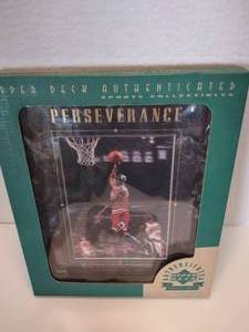 lot 36 image: Brand New Upper Deck Authenticated Michael Jordan Perseverance and Troy Aikman Execution Facsimile Autographs