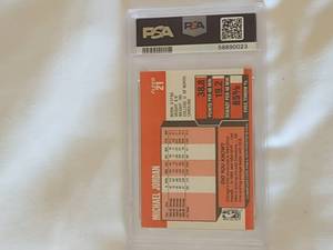 lot 37 image: 1988 Fleer Michael Jordan PSA 7 No Reserve