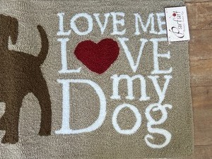 I Love My Dog Rug - NEW
